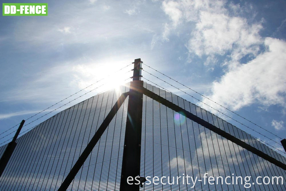 Cerca de seguridad anti -escalas recubiertas con recubrimiento con polvo galvanizado para la estación de energía ferroviaria residencial comercial industrial